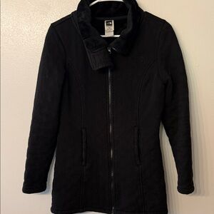 The‎ North Face Women's Black Fleece Lined 3 Button Collar Jacket, Size: M